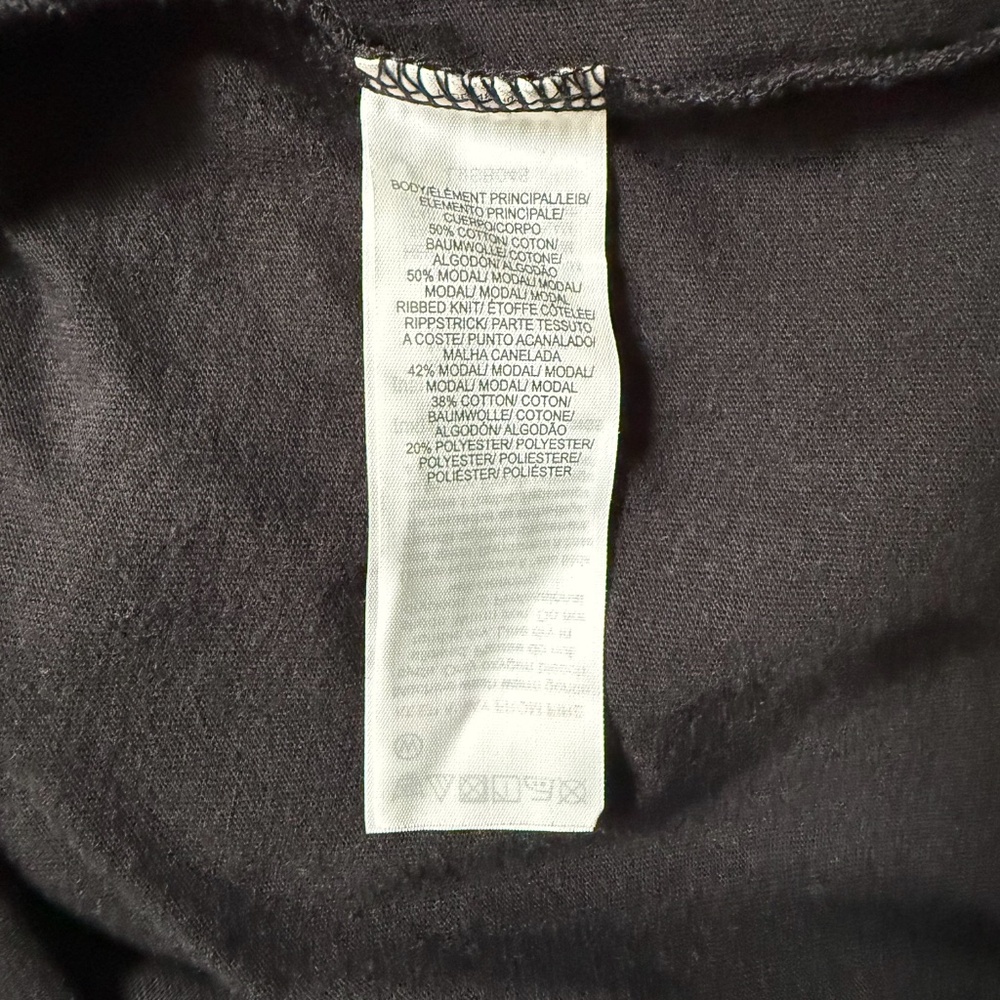 Muji XS-S Black 1/2 Sleeve Midi T-Shirt Dress - Picture 9 of 9